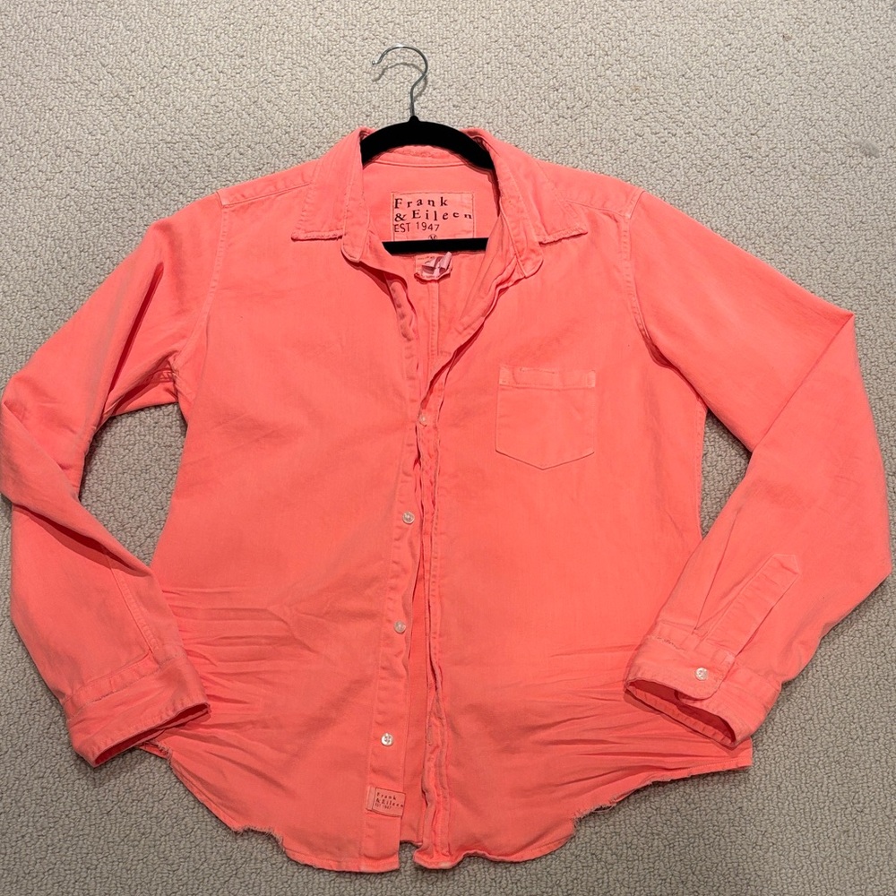 Frank & Eileen Vibrant Coral Shirt